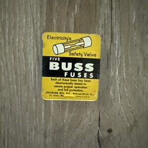 Vintage Buss AGX-1 Formerly 8AG Mini Fuse - Lot of‎ 5 Fuses Advertising